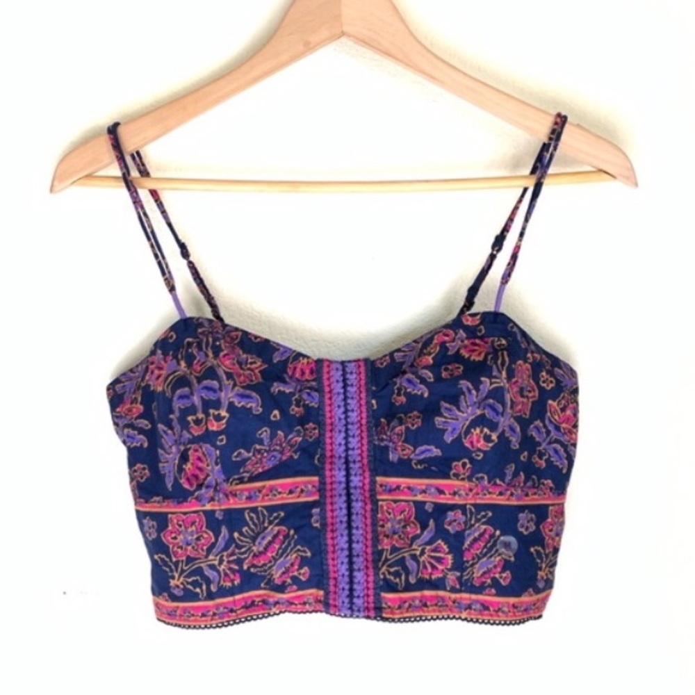 AEO Floral Boho Festival Corset Crop Top
